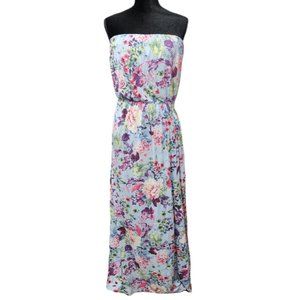 Mango Summer Women's Floral Print Off Shoulder Maxi Pockets Dress XL